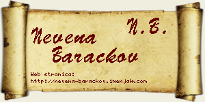 Nevena Baračkov vizit kartica